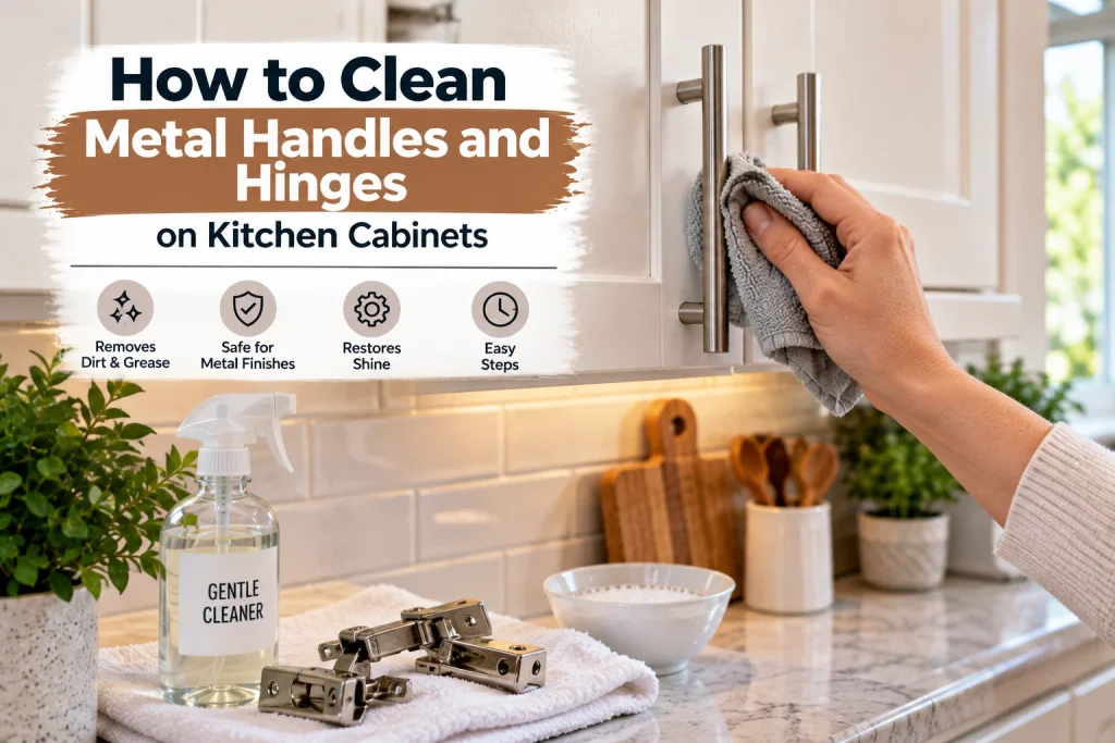 How to Clean Metal Handles and Hinges on Kitchen Cabinets