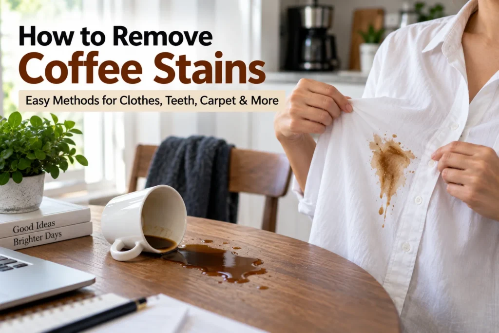 How to Remove Coffee Stains | Easy Methods for Clothes, Teeth, Carpet & More