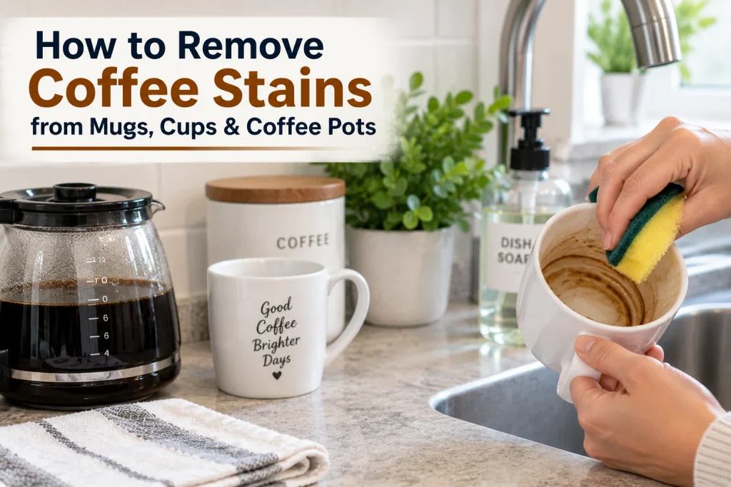 How to Remove Coffee Stains from Mugs, Cups & Coffee Pots