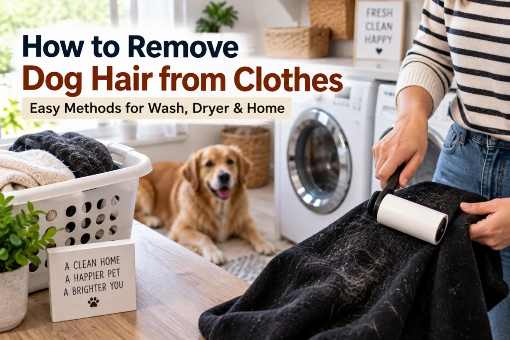 How to Remove Dog Hair from Clothes | Easy Methods for Wash, Dryer & Home