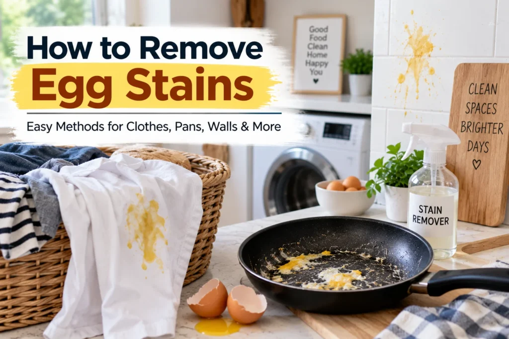 How to Remove Egg Stains | Easy Methods for Clothes, Pans, Walls & More