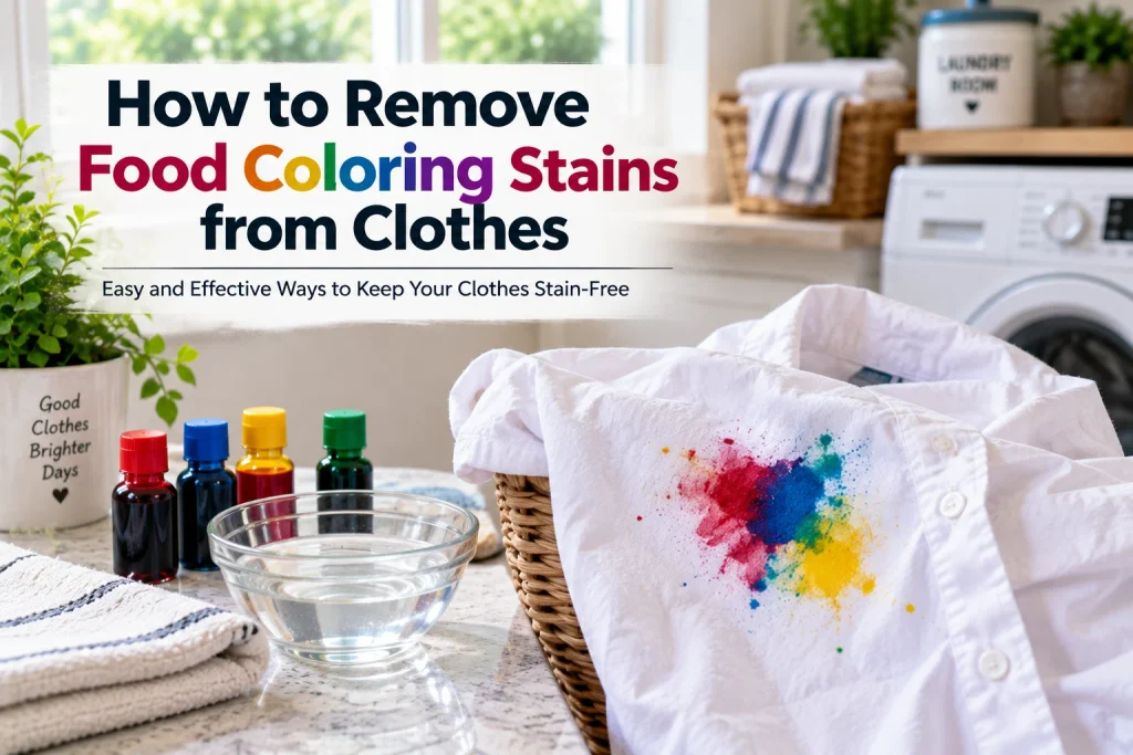 How to Remove Food Coloring Stains from Clothes