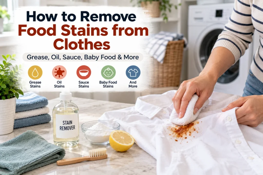 How to Remove Food Stains from Clothes | Grease, Oil, Sauce, Baby Food & More