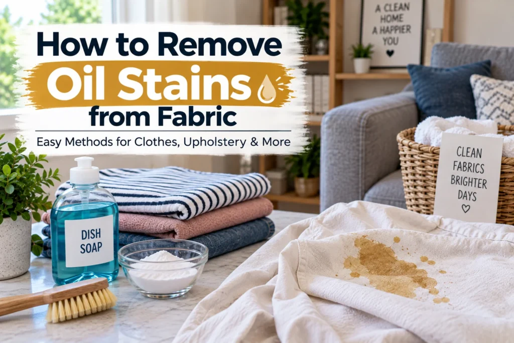 How to Remove Oil Stains from Fabric | Easy Methods for Clothes, Upholstery & More